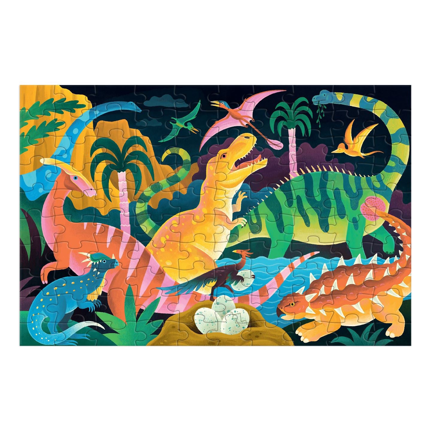 Heliotique | Glow In The Dark Dinosaur Jigsaw Puzzle (100 pieces)