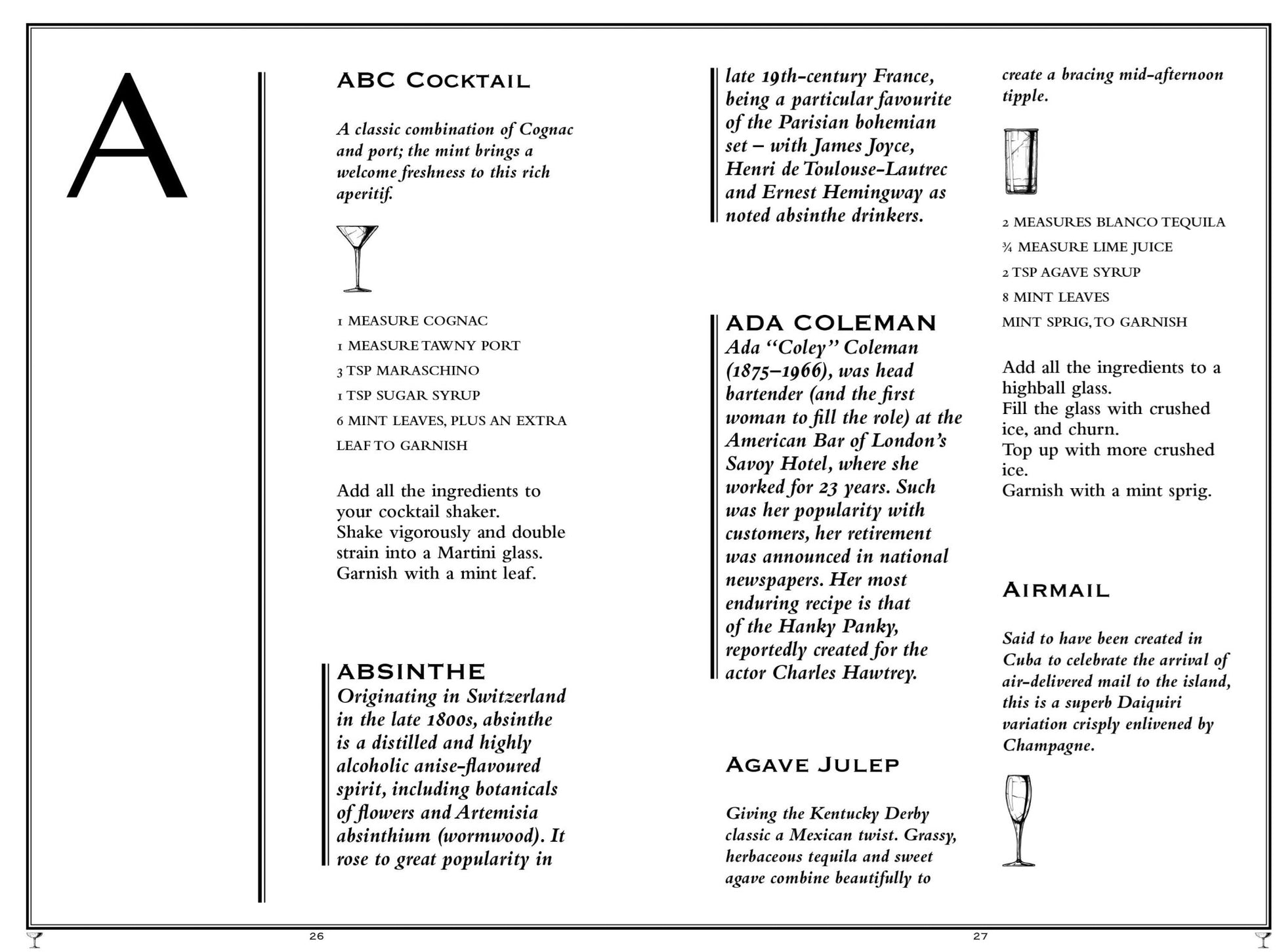 'The Cocktail Bible' Recipe Book