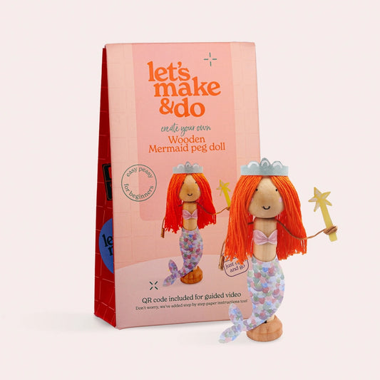 Heliotique | Let's Make & Do Create Your Own Mermaid Wooden Peg Kit