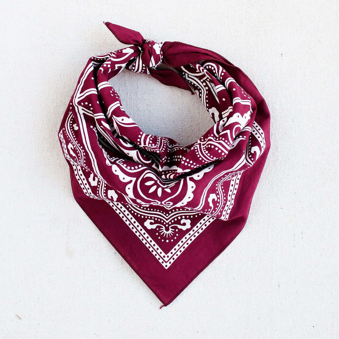 Heliotique Western Cotton Bandana - Wine