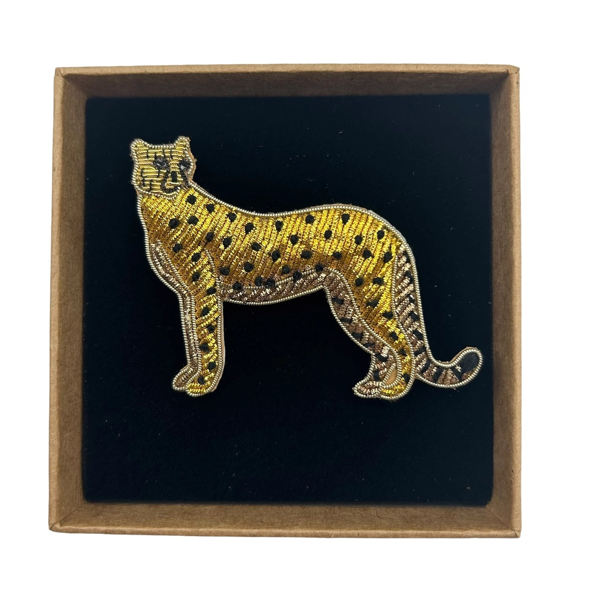 Heliotique | Sixton Embroidered Cheetah Brooch