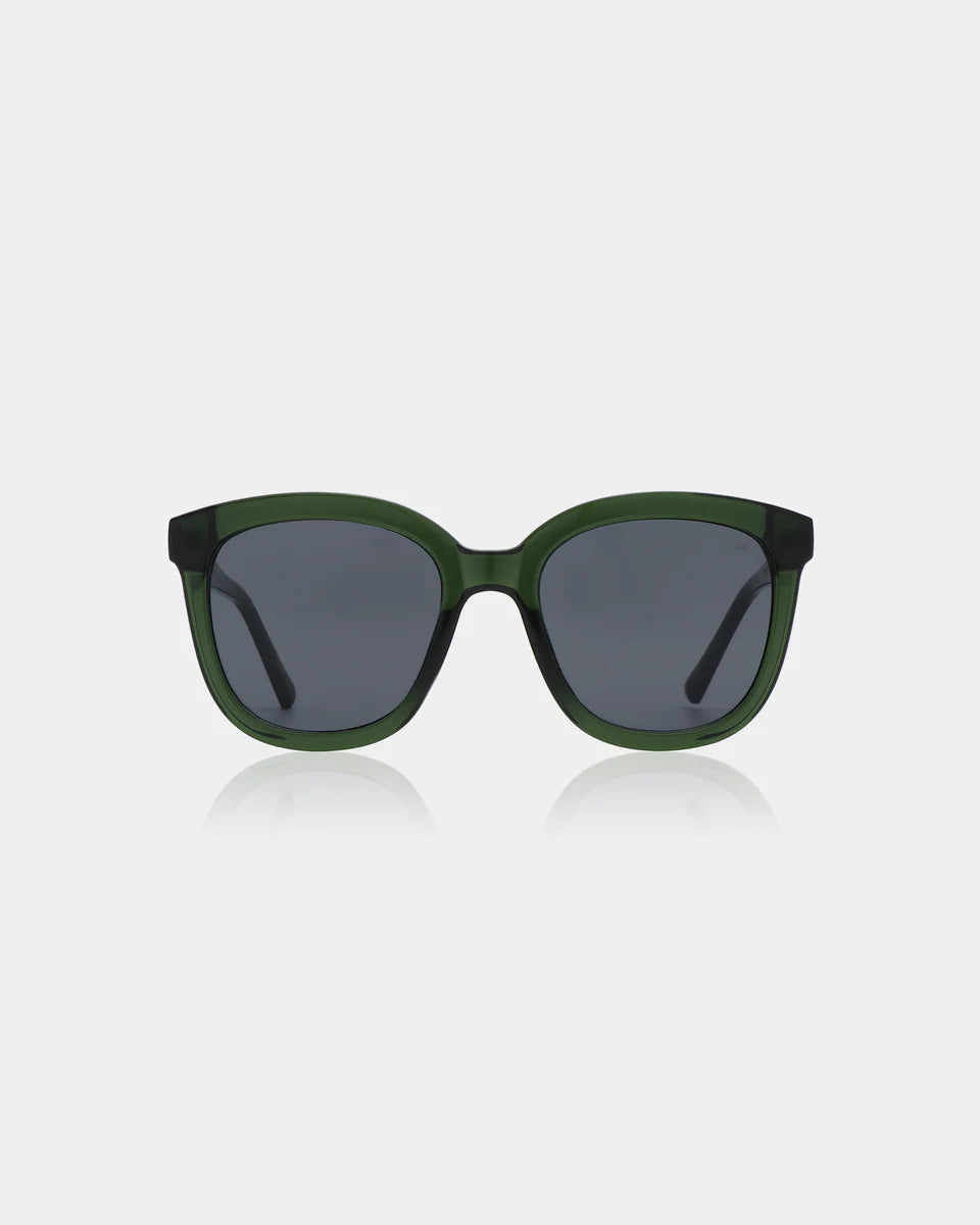 Billy Sunglasses - Dark Green Transparent