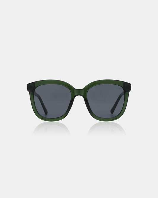 Billy Sunglasses - Dark Green Transparent