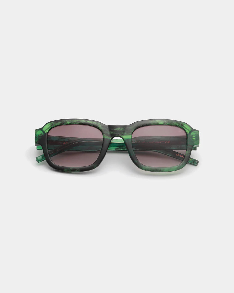 Heliotique Halo Sunglasses - Dark Green Transparent
