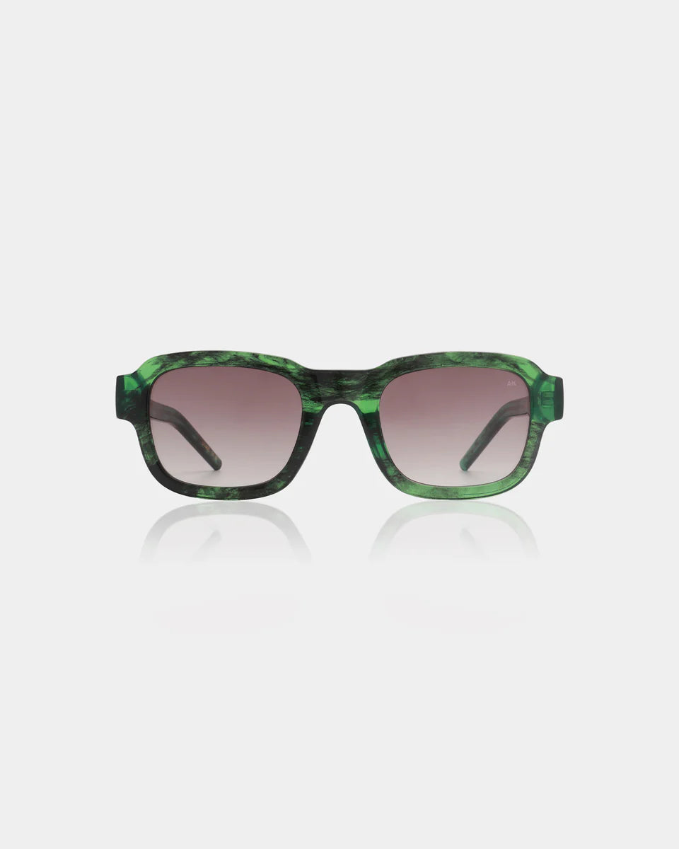 Heliotique Halo Sunglasses - Dark Green Transparent