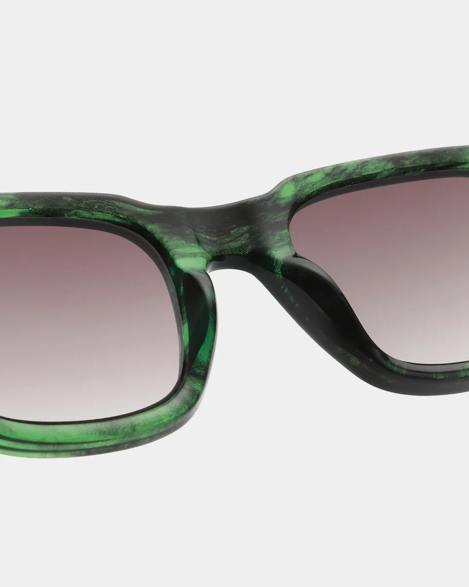 Heliotique Halo Sunglasses - Dark Green Transparent