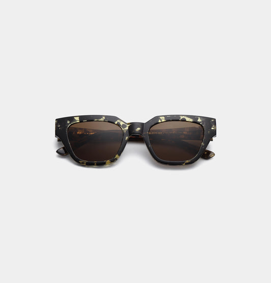 Heliotique | A.Kjaerbede Kaws Sunglasses - Black / Yellow Tortoise