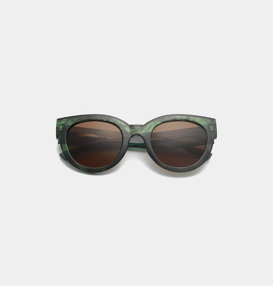 Heliotique | A.Kjaerbede Lilly Sunglasses - Green Marble Transparent