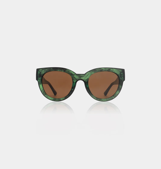 Heliotique | A.Kjaerbede Lilly Sunglasses - Green Marble Transparent