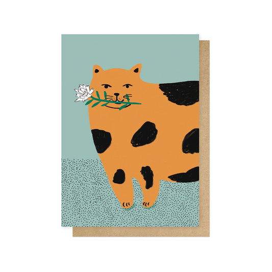 Heliotique | East End Prints Flower Cat Card