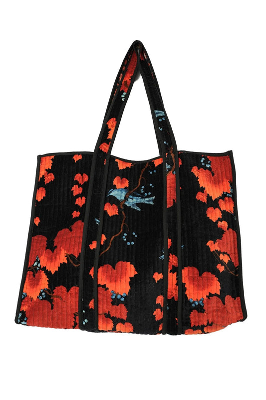 Heliotique | One Hundred Stars Acer Velvet Tote Bag - Black