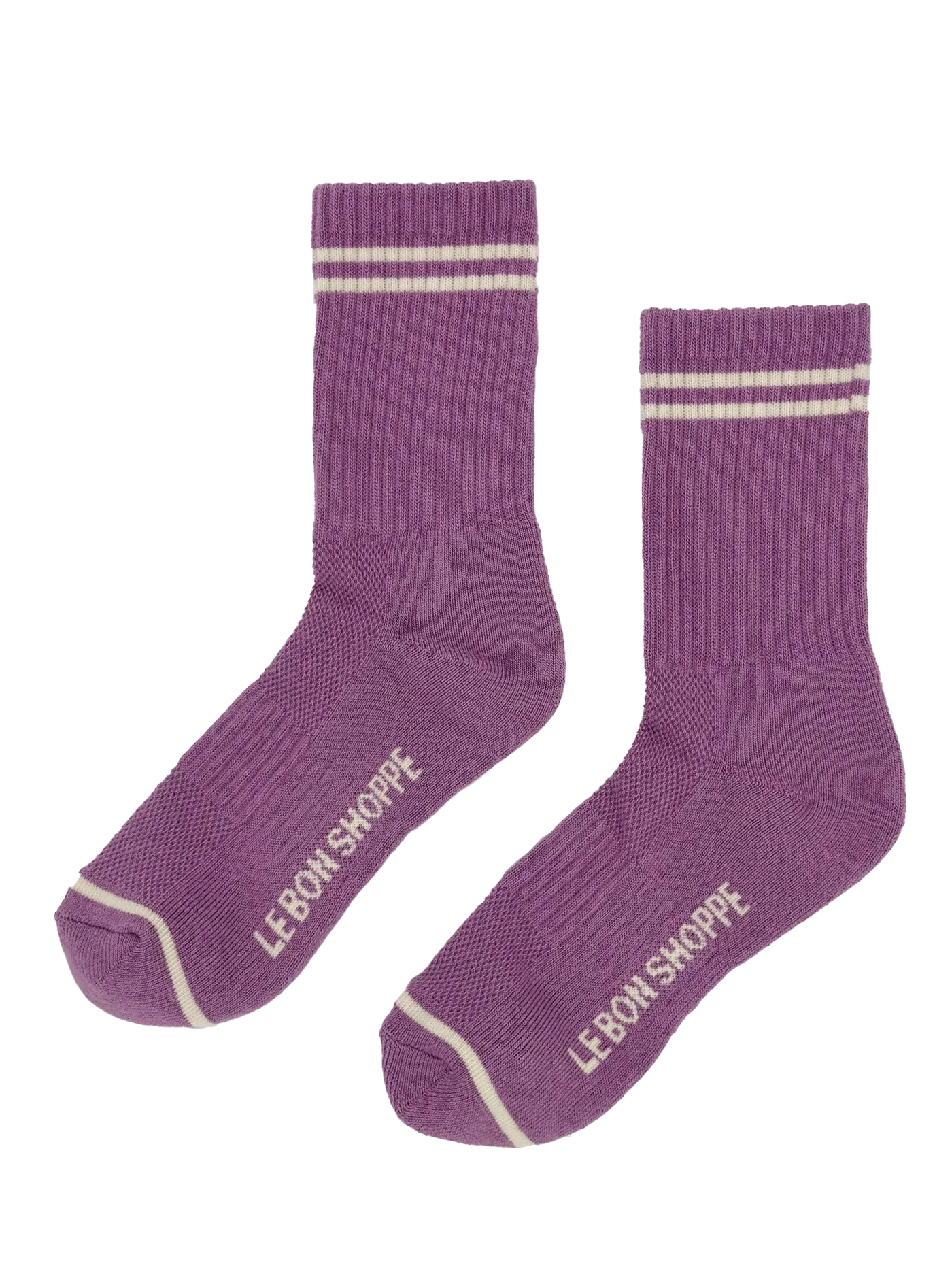 Heliotique Boyfriend Socks - Grape Purple