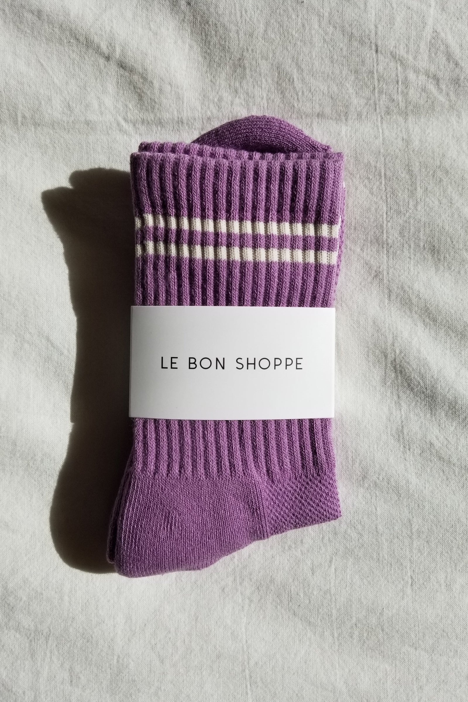 Heliotique | Le Bon Shoppe Boyfriend Socks - Grape Purple