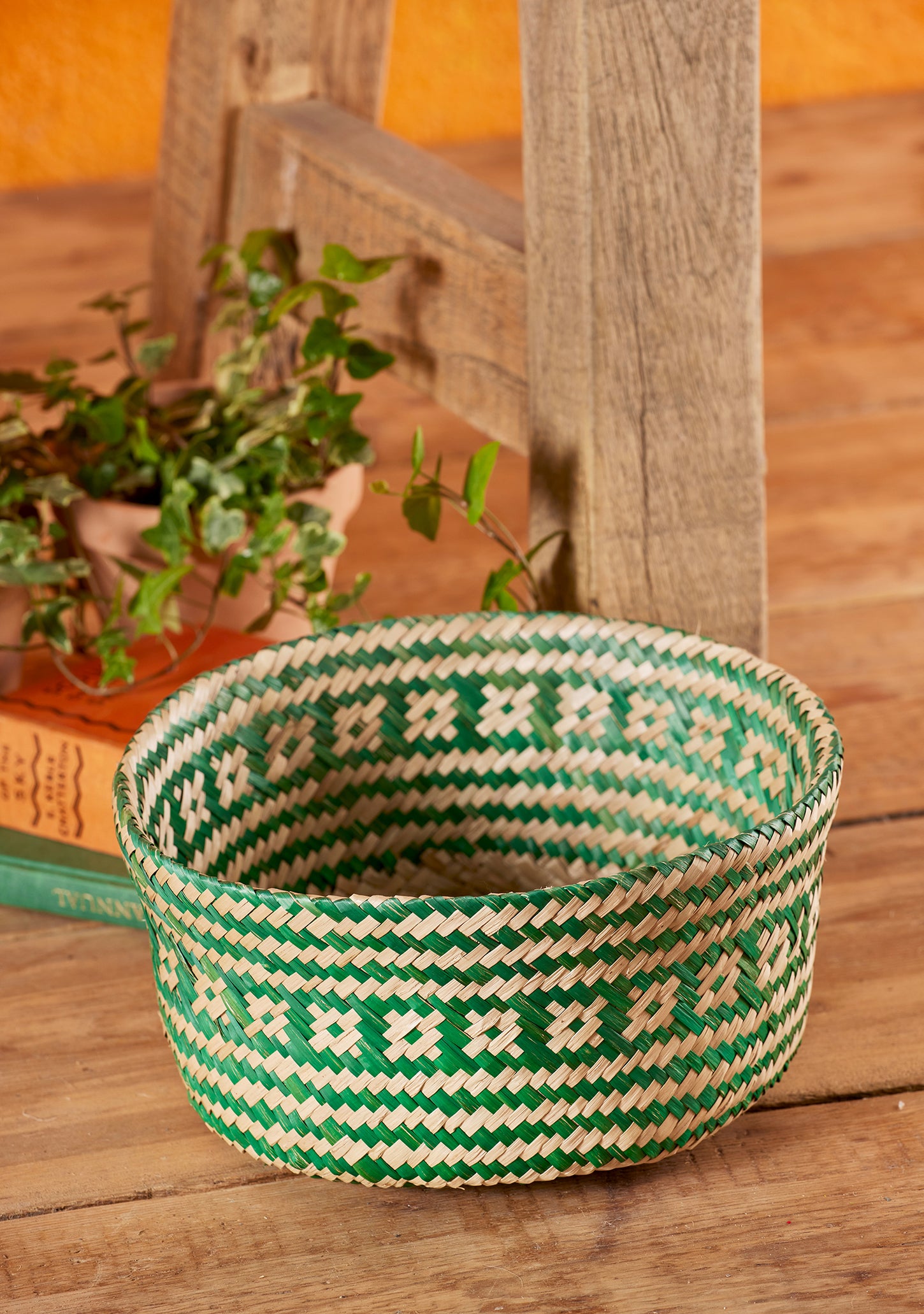 Heliotique | Namaste Green Seagrass Basket - Small