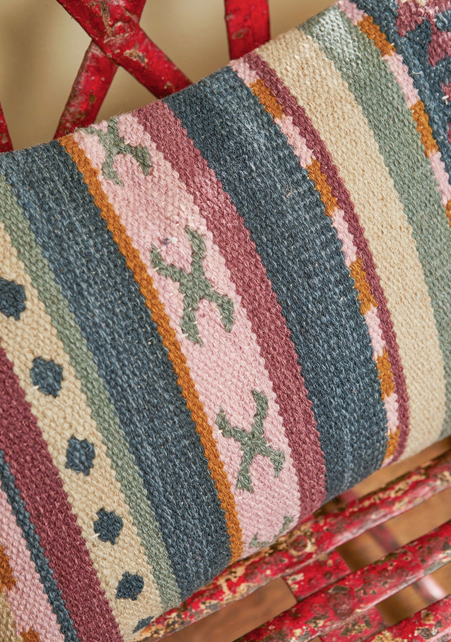 Heliotique | Namaste Ikaria Hand Woven Wool/Cotton Kilim Cushion