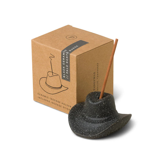 Heliotique Cowboy Hat Incense Holder - Black