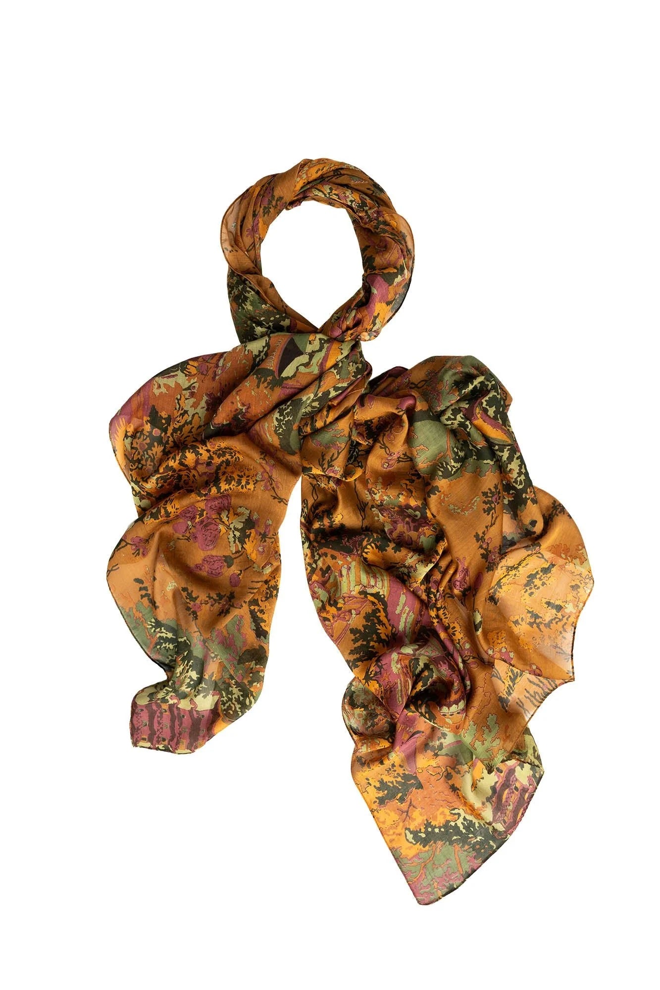 Heliotique China Tree Scarf - Cigar