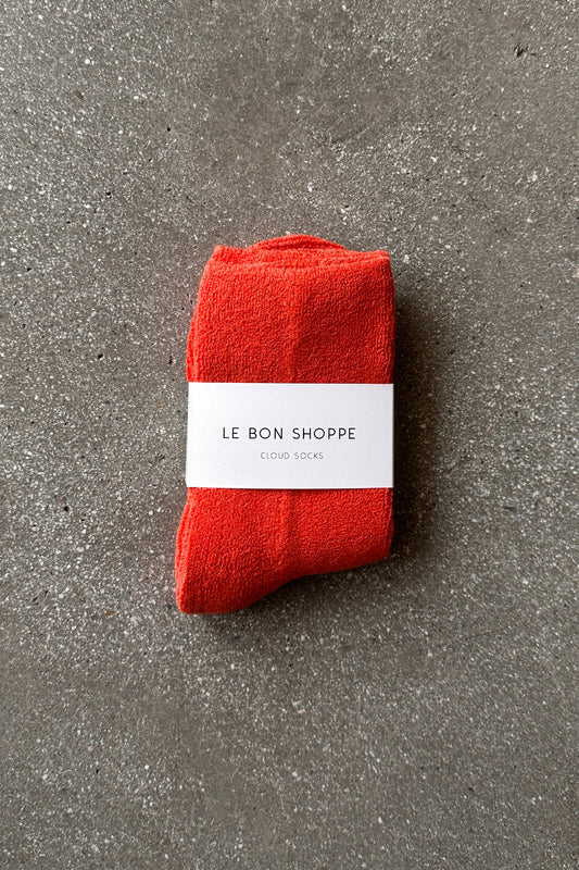 Heliotique | Le Bon Shoppe Cloud Socks - Cactus Flower Red