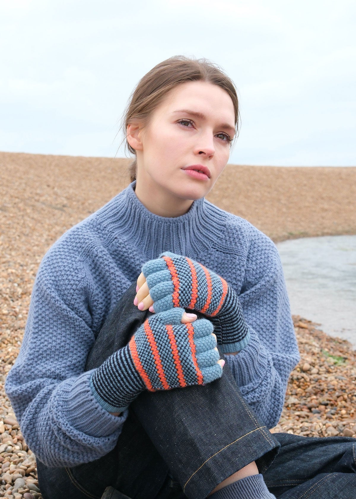 Heliotique | Quinton & Chadwick Tuck Stitch Fingerless Gloves