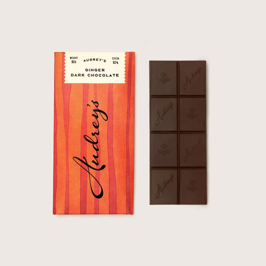 Heliotique | Audrey's Dark 62% Ginger Chocolate Bar