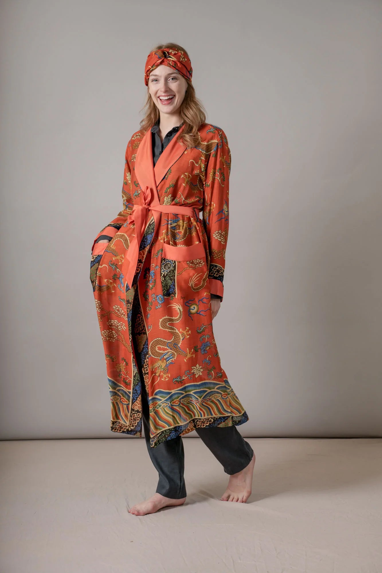 Heliotique | One Hundred Stars Dragon Gown - Rust