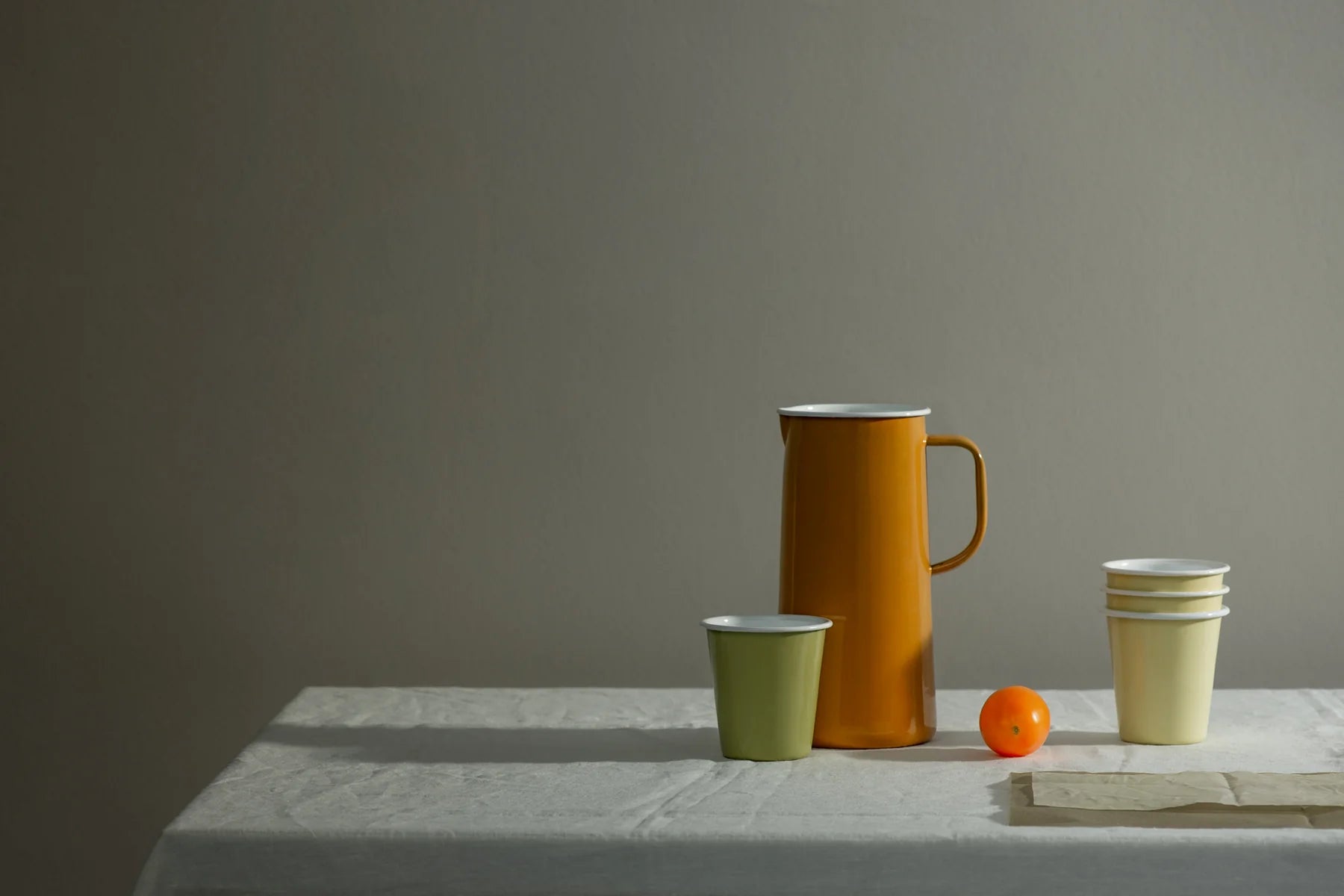 Heliotique | Falcon Enamelware Enamel Jug - Mustard Yellow