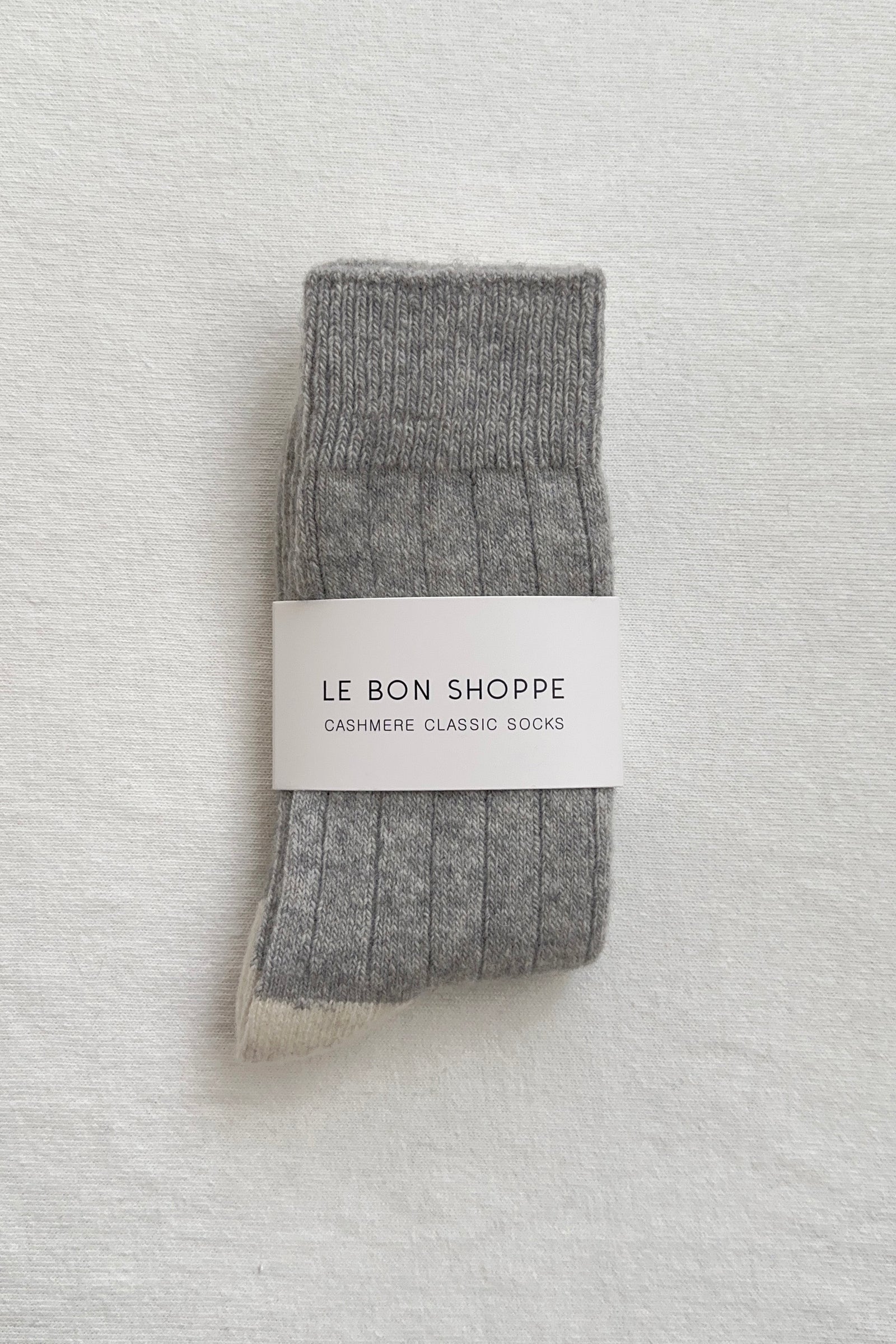 Heliotique Classic Cashmere Socks - Grey Melange