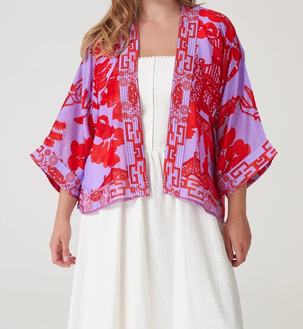 Heliotique Giant Willow Violet Kimono