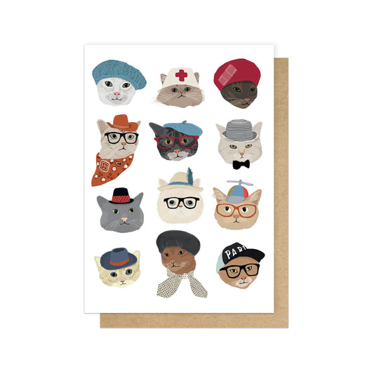 Heliotique | East End Prints Cats in Hats Card