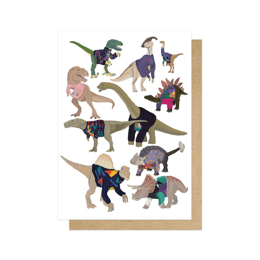 Heliotique | East End Prints Dinosaurs in 80's Jumpers Card