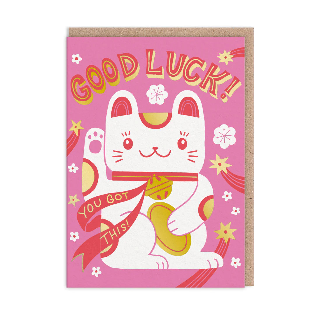 Heliotique | Ohh Deer Lucky Cat Good Luck Card