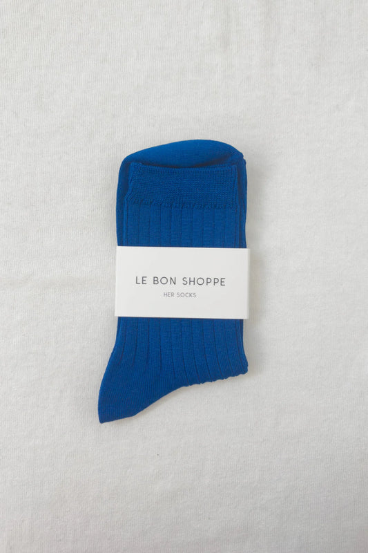 Heliotique | Le Bon Shoppe Her Socks - Cobalt Blue