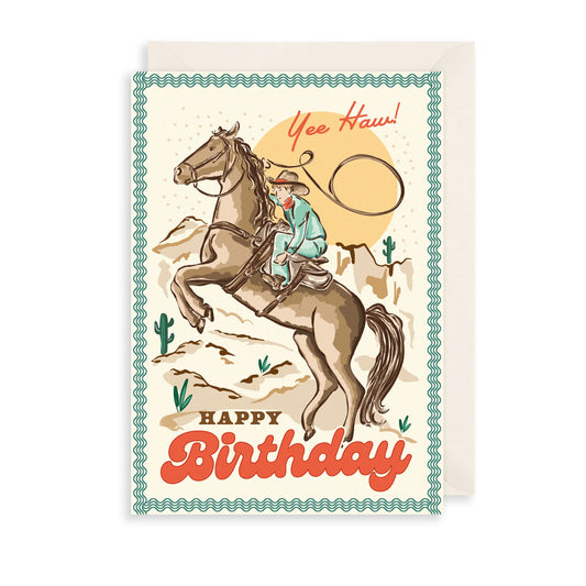 Heliotique | The Art File Yee Haw Cowboy Card