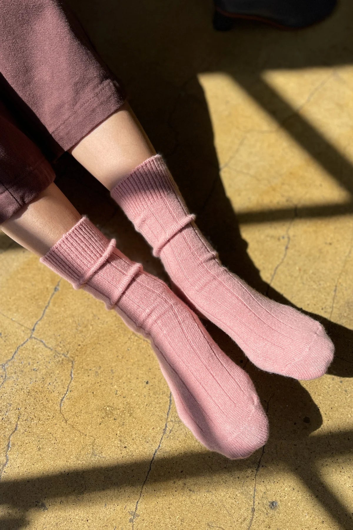 Heliotique Classic Cashmere Socks - Rose Petal Pink