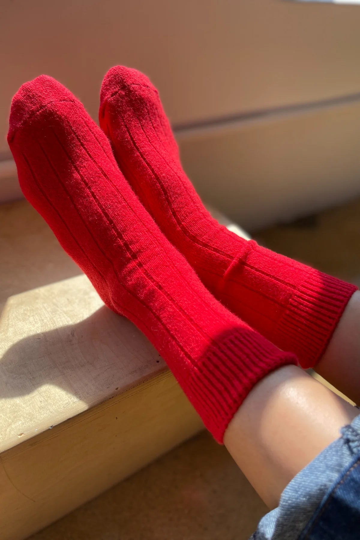 Heliotique | Le Bon Shoppe Classic Cashmere Socks - Red