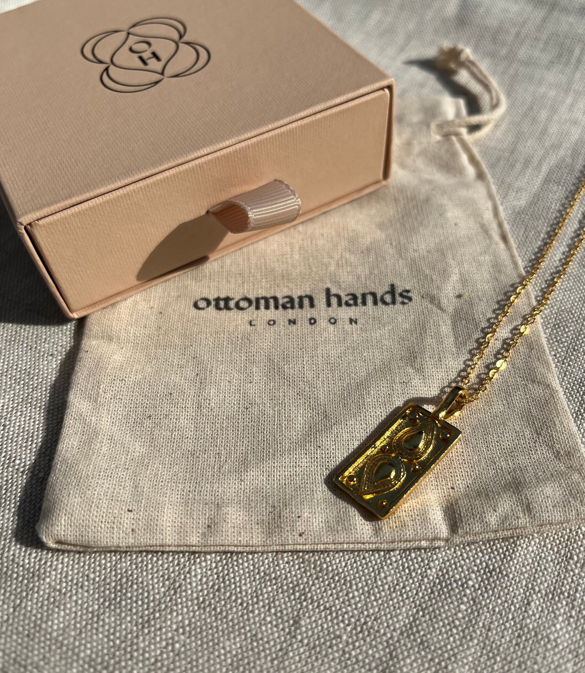 Heliotique Tyche Engraved Pendant Necklace