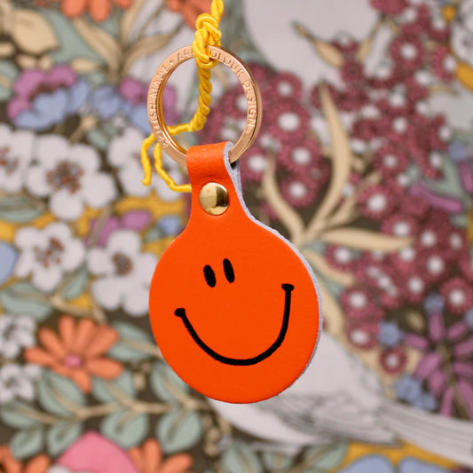 Heliotique | Ark 'Feeling Lush' Smilie Leather Happy Face Keyring