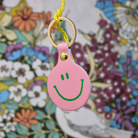 Heliotique | Ark 'Feeling Lush' Smilie Leather Happy Face Keyring 