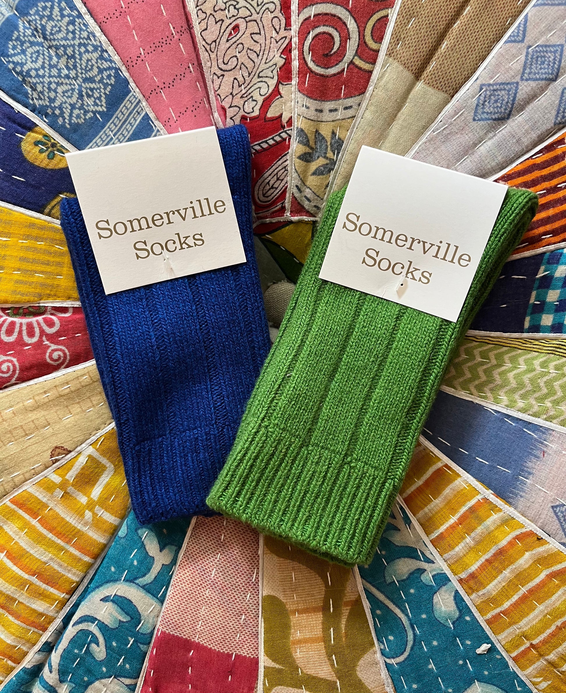 Heliotique | Somerville Recycled Wool / Cashmere Blend Socks - Green