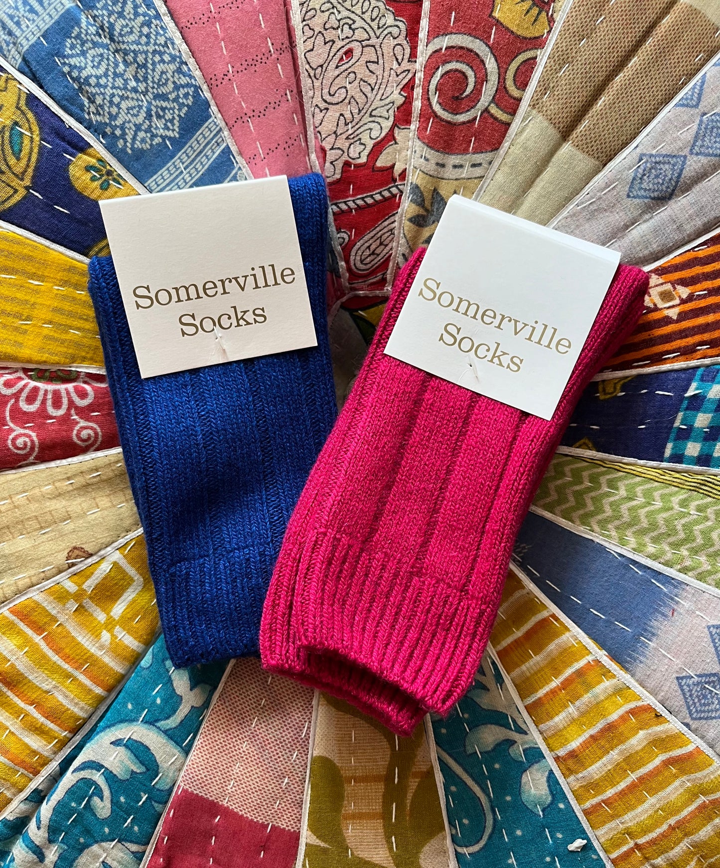 Heliotique | Somerville Recycled Wool / Cashmere Socks - Pink