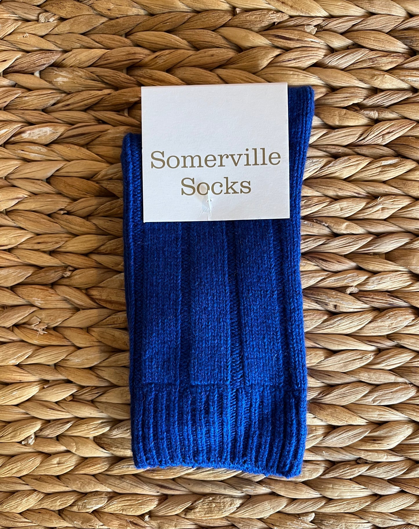 Heliotique | Somerville Recycled Wool / Cashmere Socks - Cobalt Blue