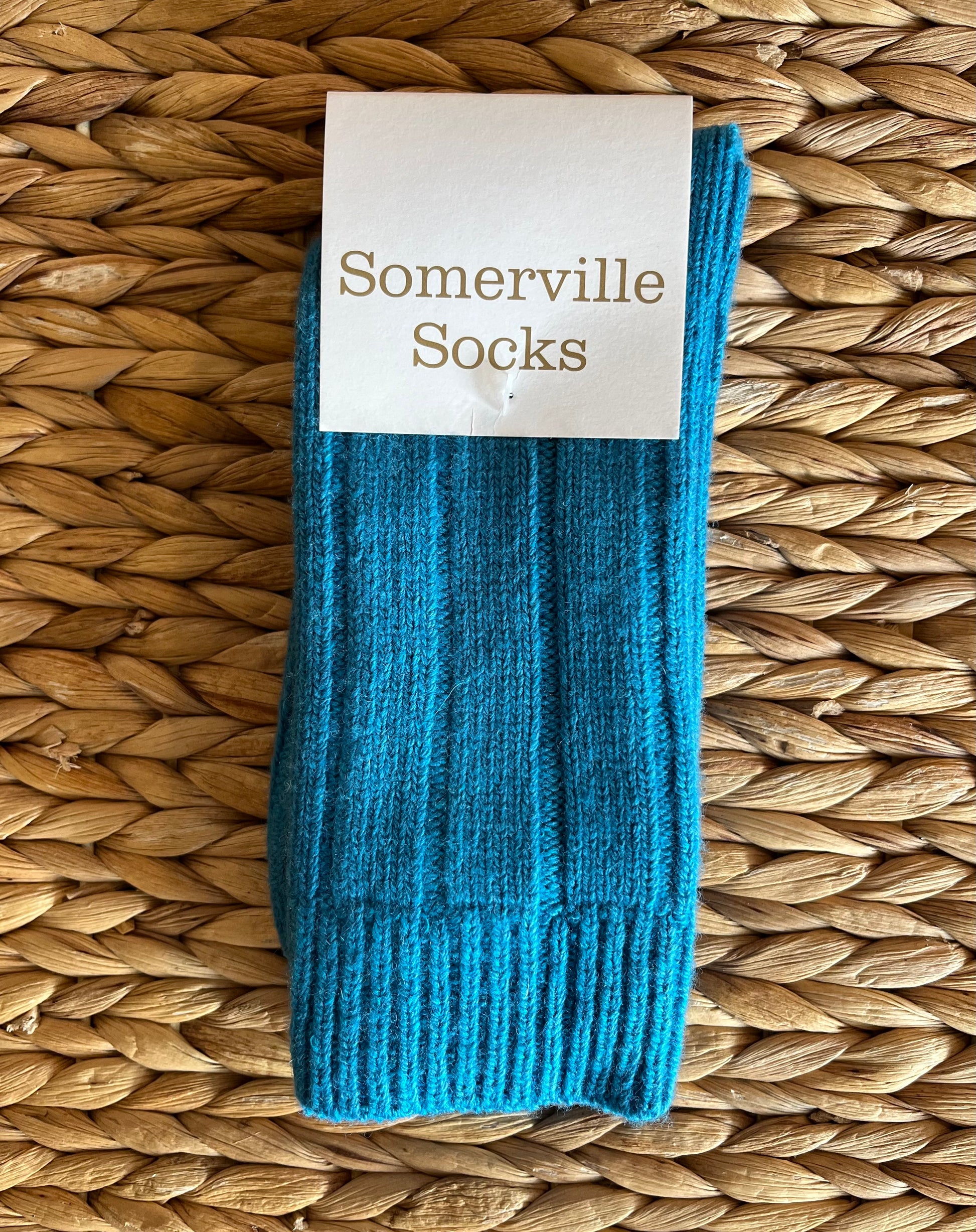 Heliotique | Somerville Recycled Wool / Cashmere Socks - Sky Blue