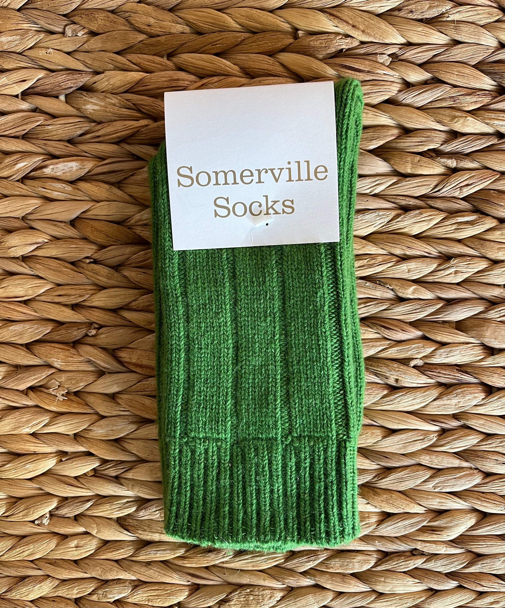 Heliotique | Somerville Recycled Wool / Cashmere Blend Socks - Green