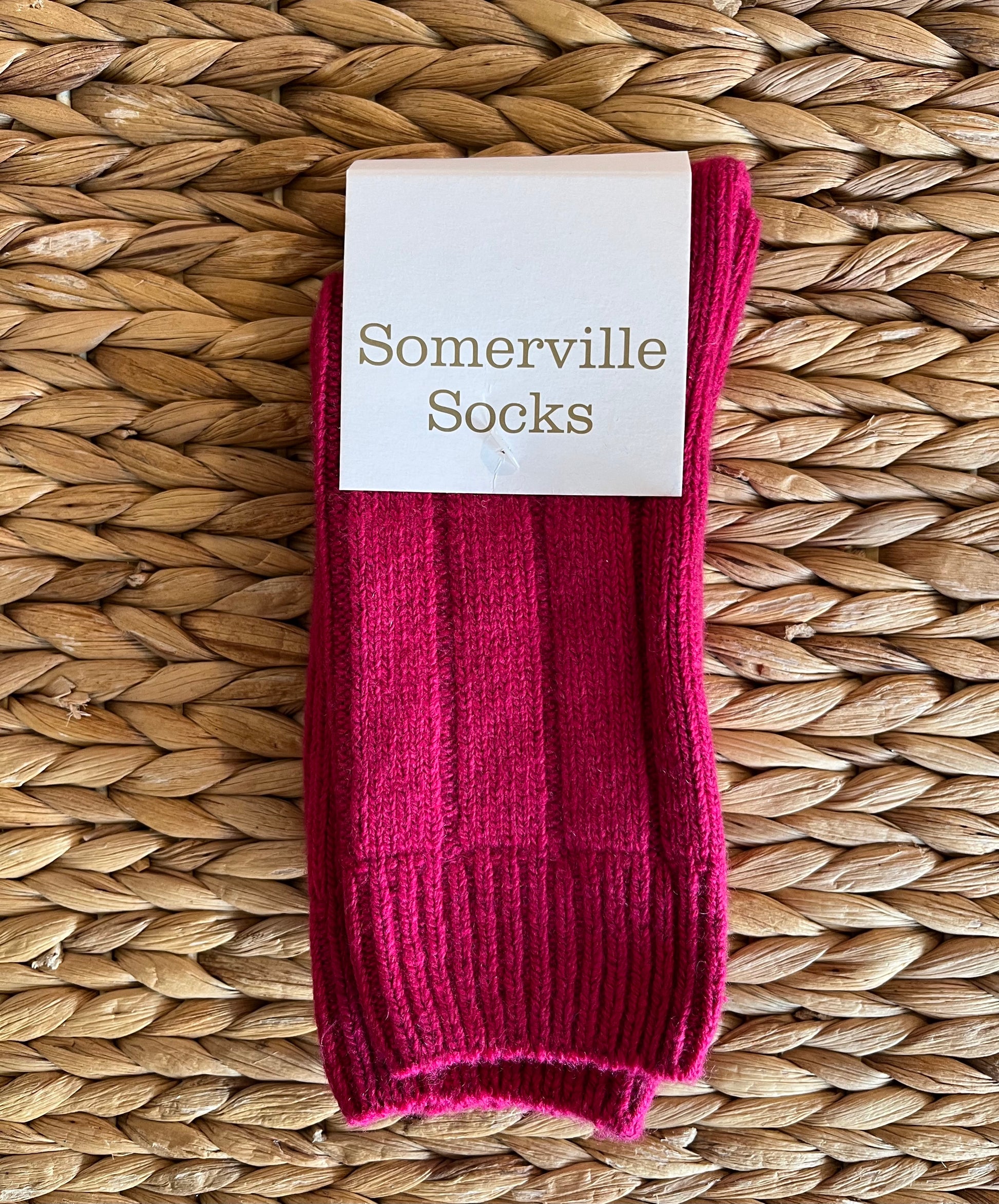 Heliotique | Somerville Recycled Wool / Cashmere Socks - Pink