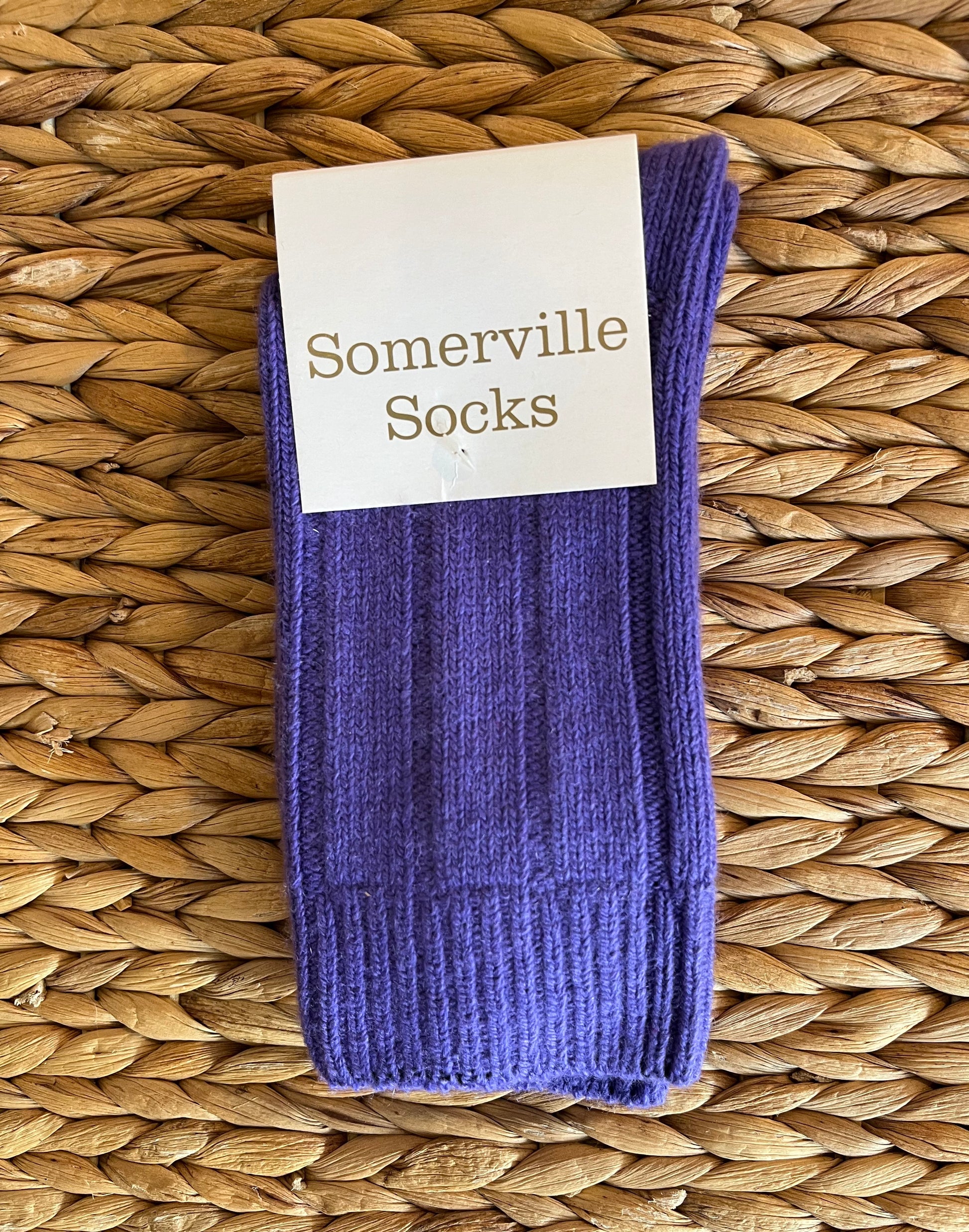 Heliotique Recycled Wool / Cashmere Socks - Lavender Purple