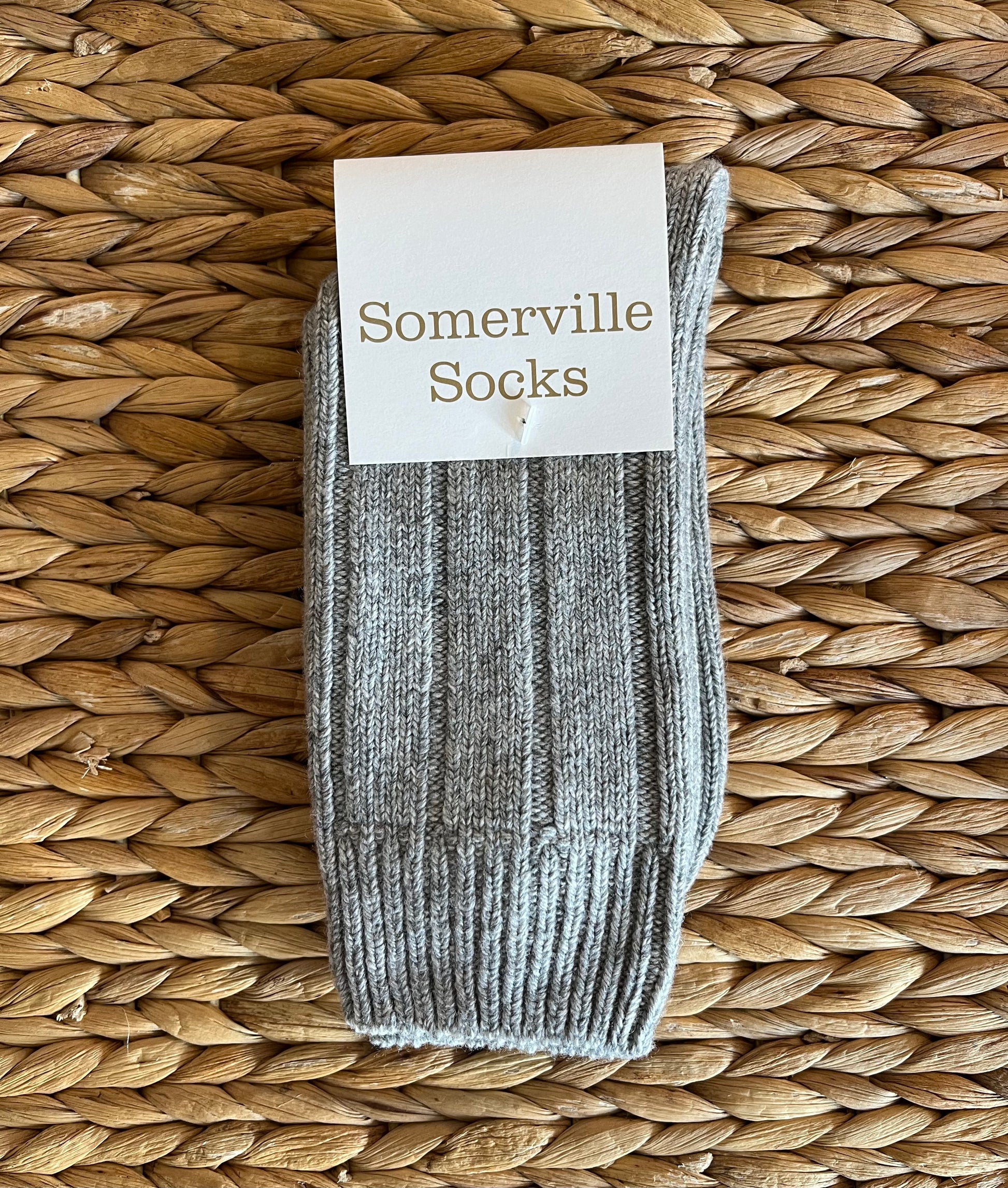 Heliotique | Somerville Recycled Wool / Cashmere Socks - Light Grey