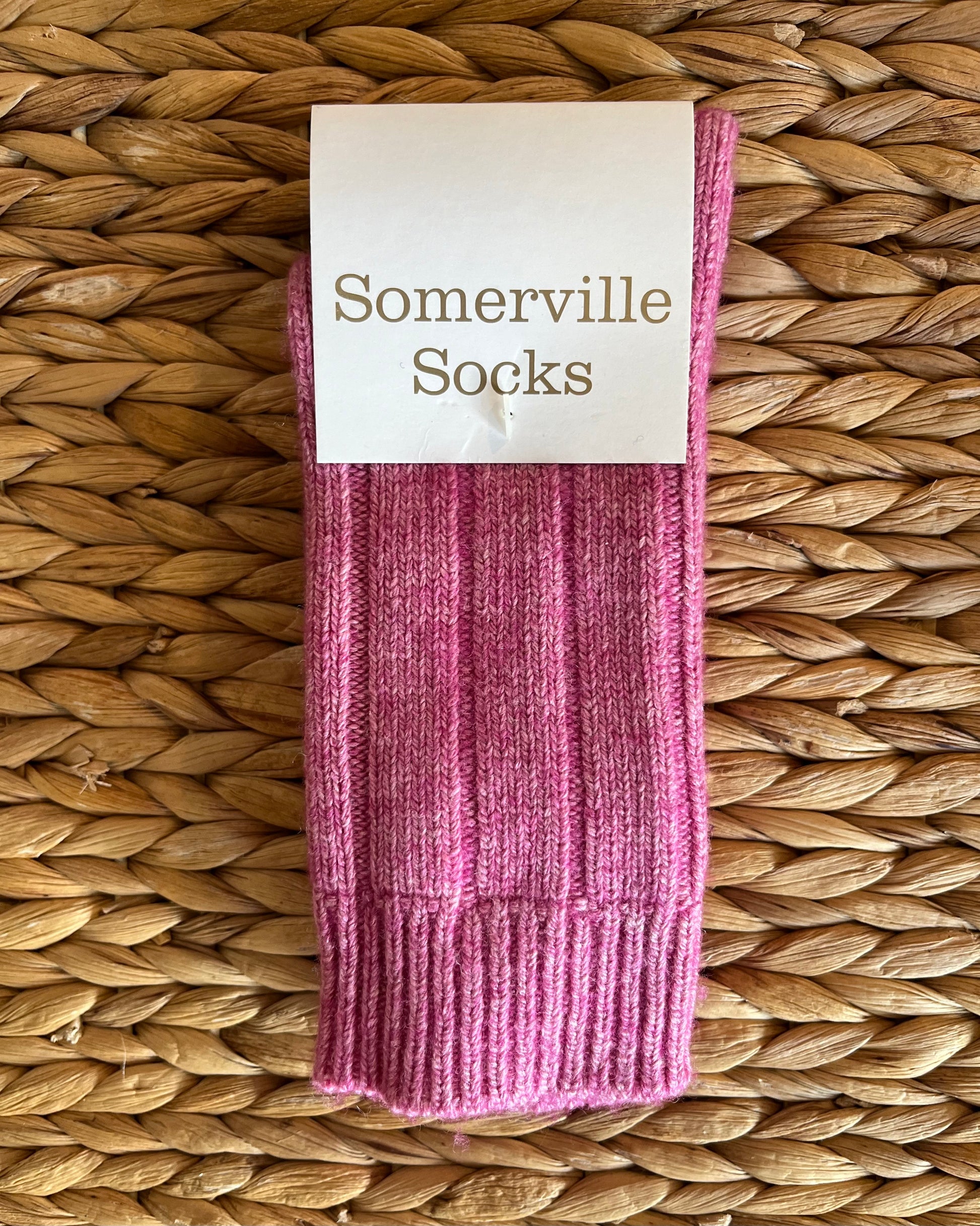 Heliotique | Somerville Recyled Wool / Cashmere Socks - Dusky Pink