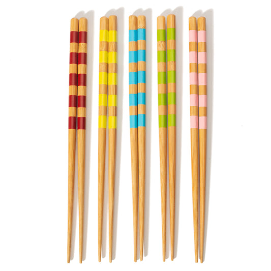 Heliotique | Sass & Belle Striped Bamboo Chopsticks - Set of 5