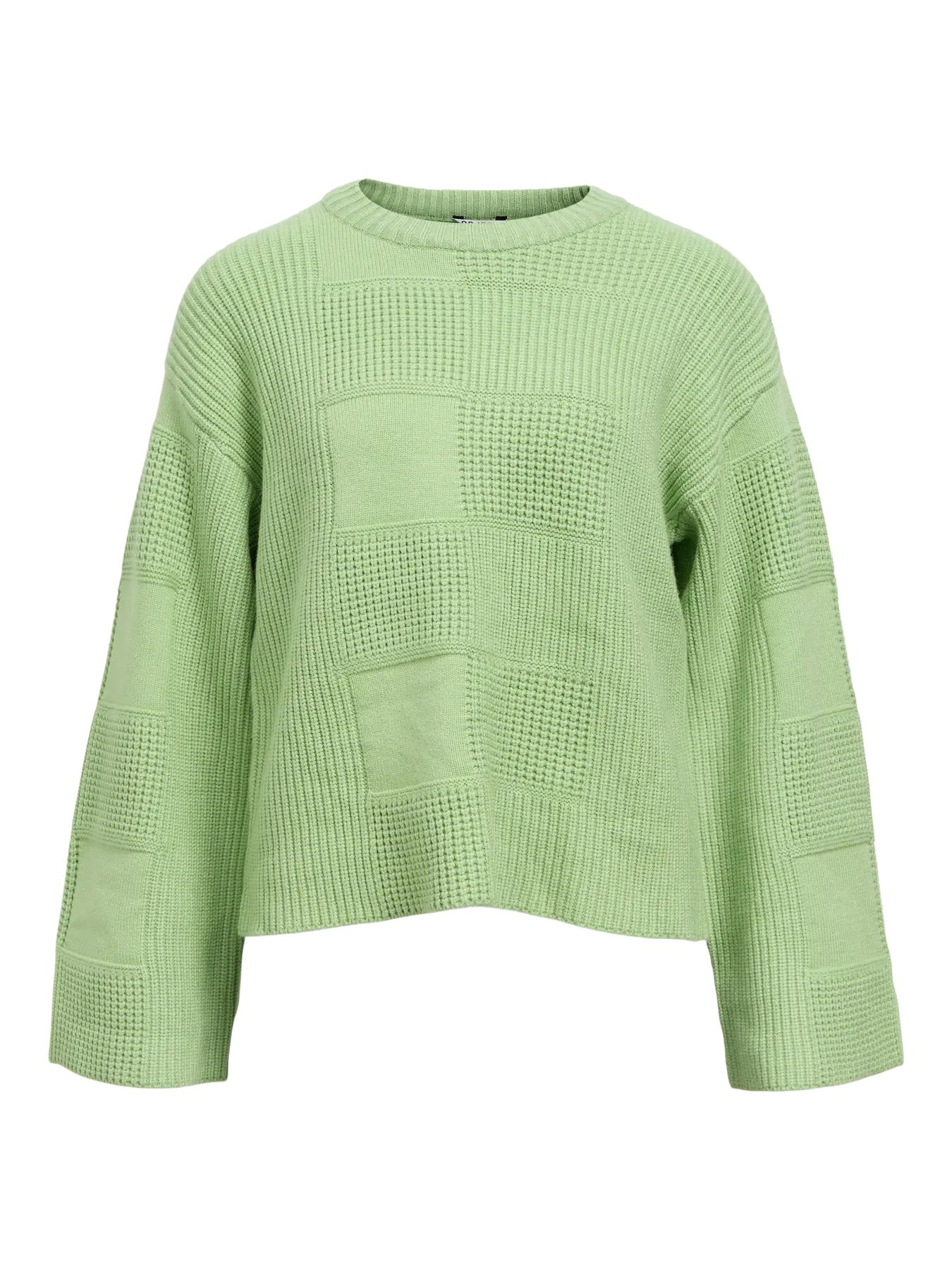 Heliotique Fluted Sleeve Jumper - Light Green