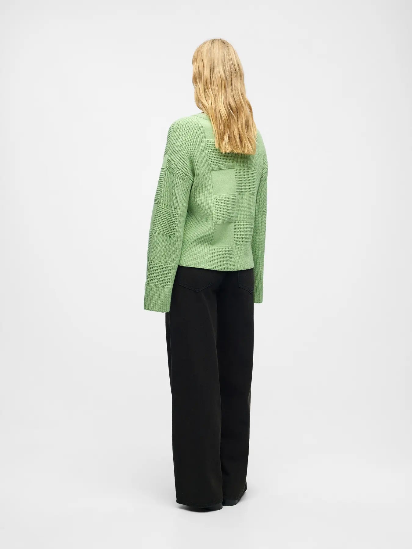 Heliotique Fluted Sleeve Jumper - Light Green
